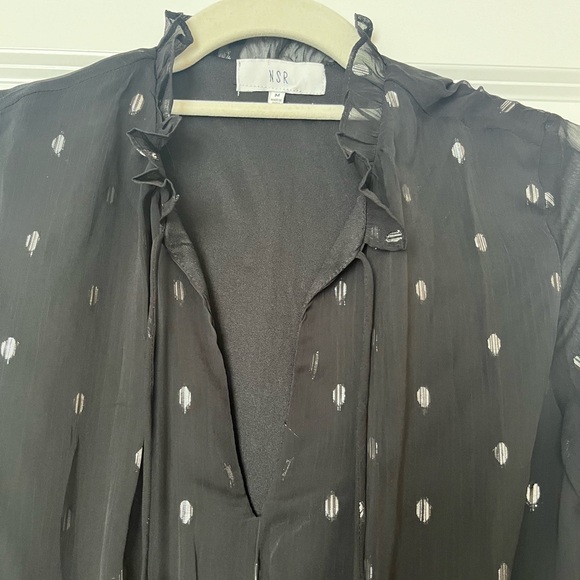 NSR Black and Silver Polka Dot Dress - Picture 2 of 6